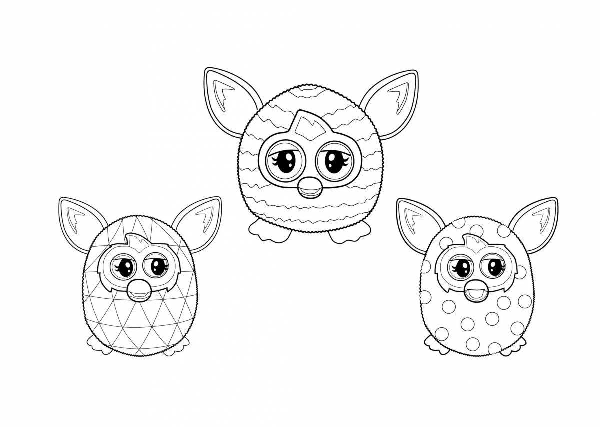 Amazing coloring pages for girls, cute fluffies