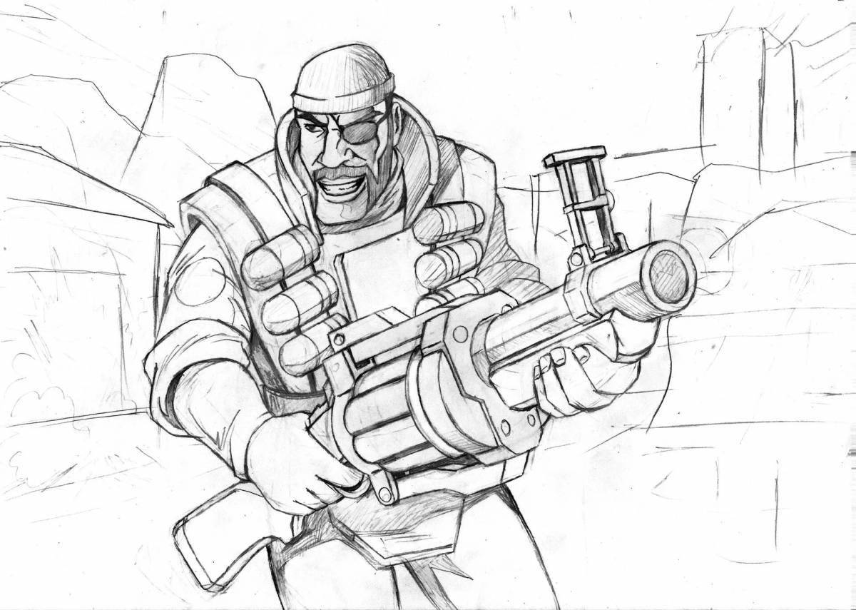 Bright skins from standoff 2 coloring page