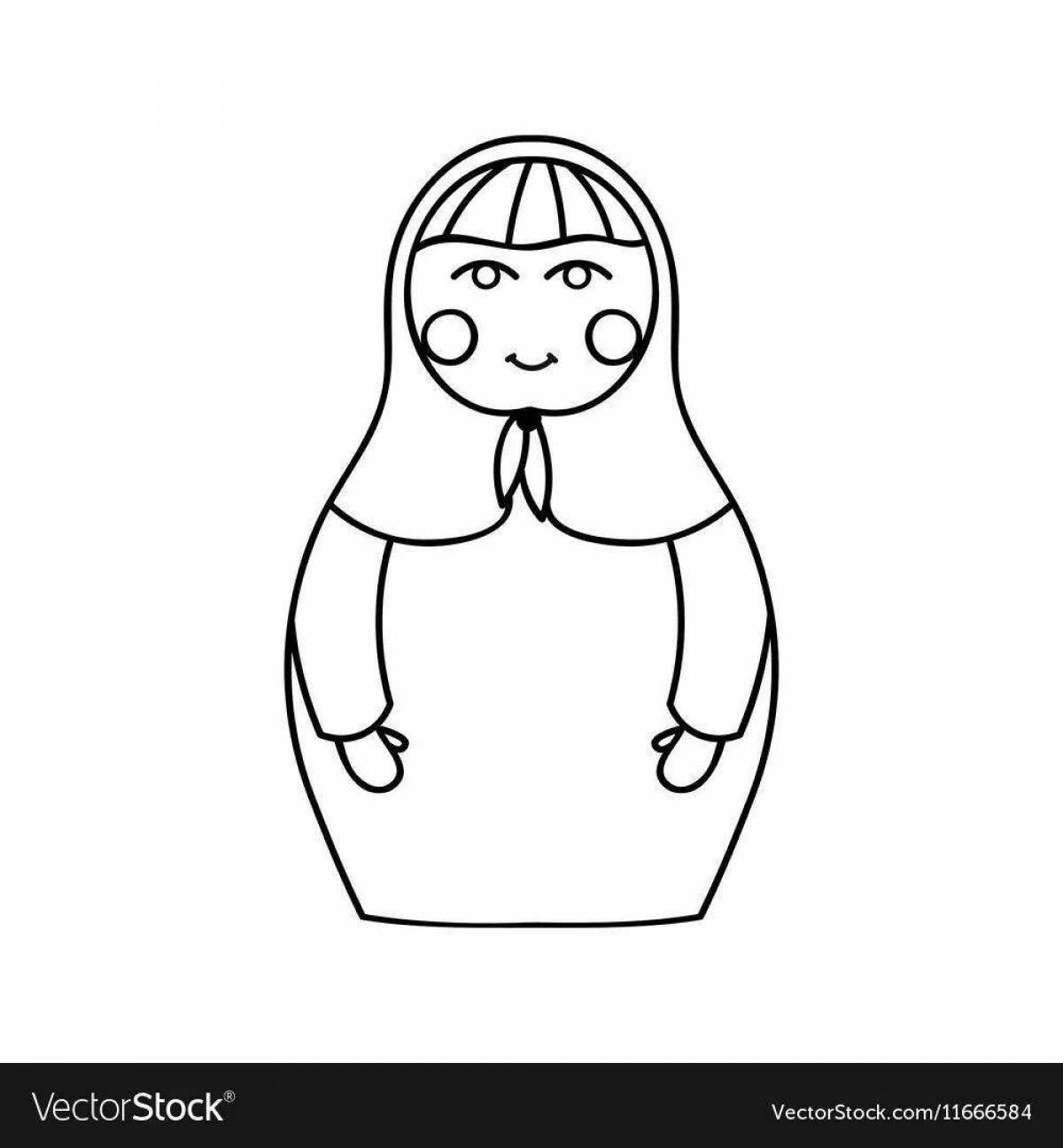Gorgeous nesting doll 2 junior group coloring