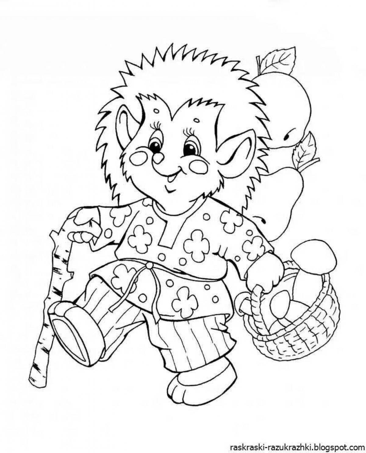 Famous coloring pages heroes of Russian folk tales