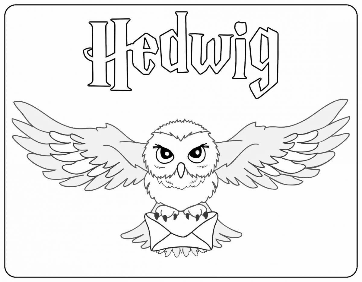 Harry potter hedwig glitter coloring book