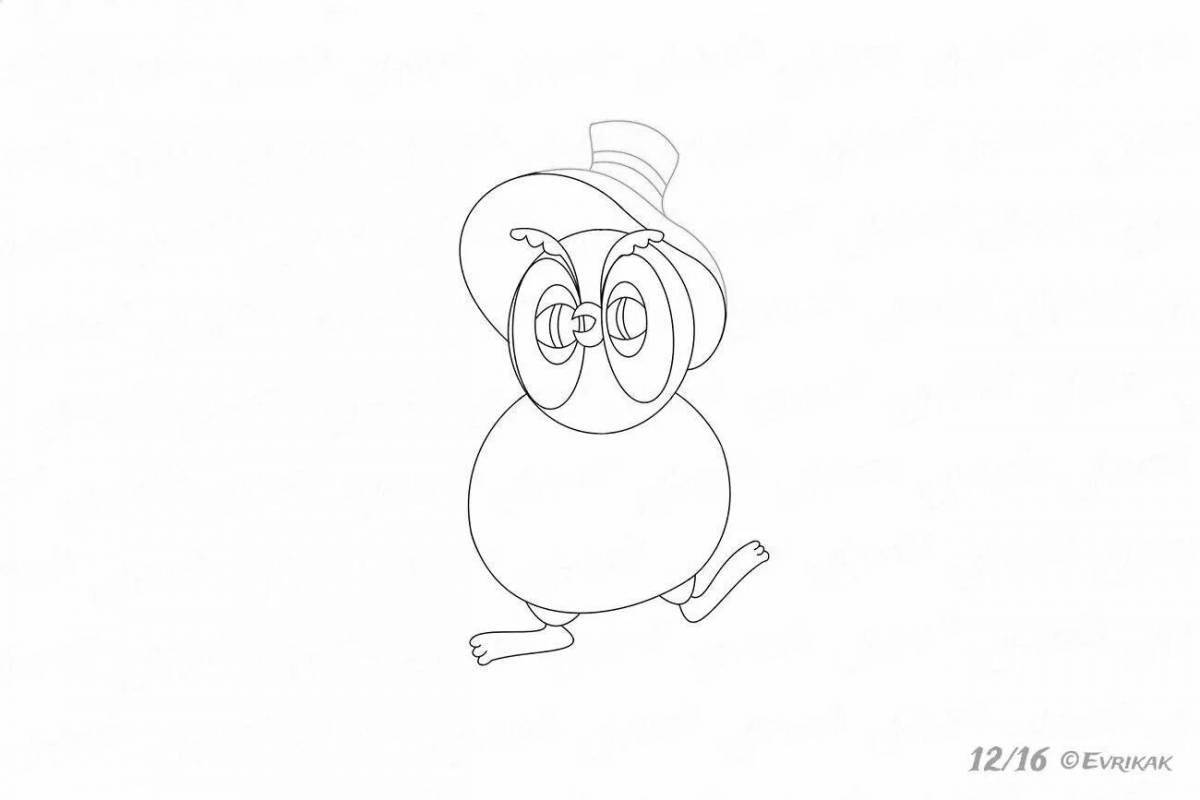 Fine coloring Winnie the Pooh Owl