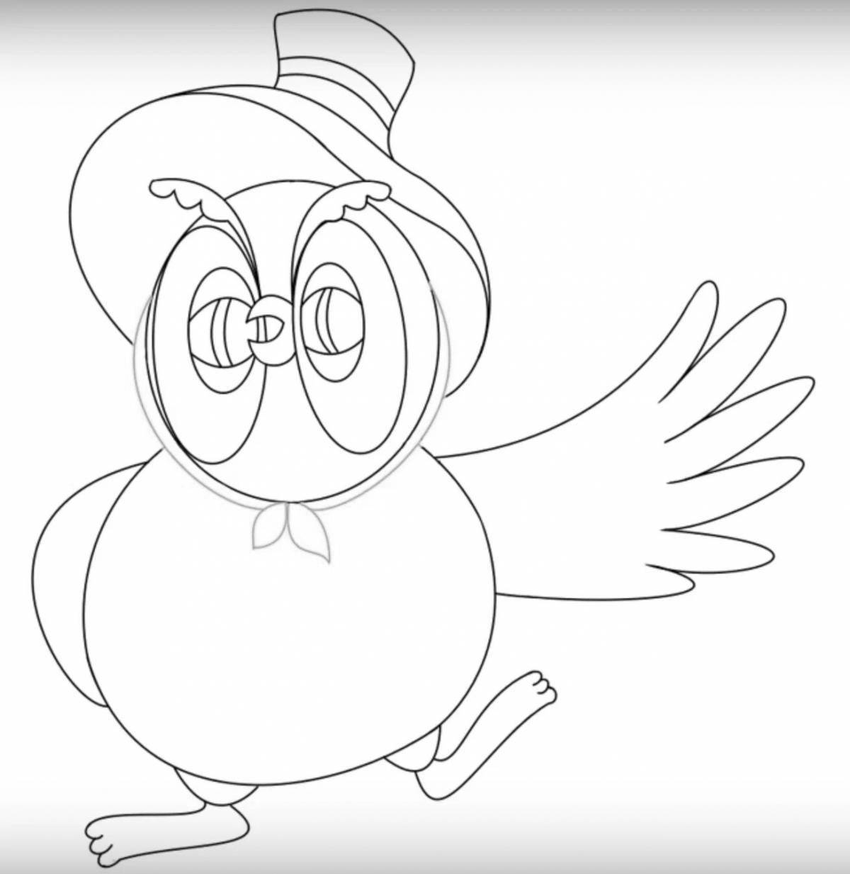 Radiant coloring owl winnie the pooh