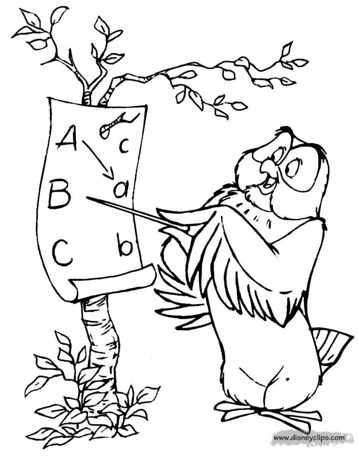 Exquisite winnie the pooh owl coloring book