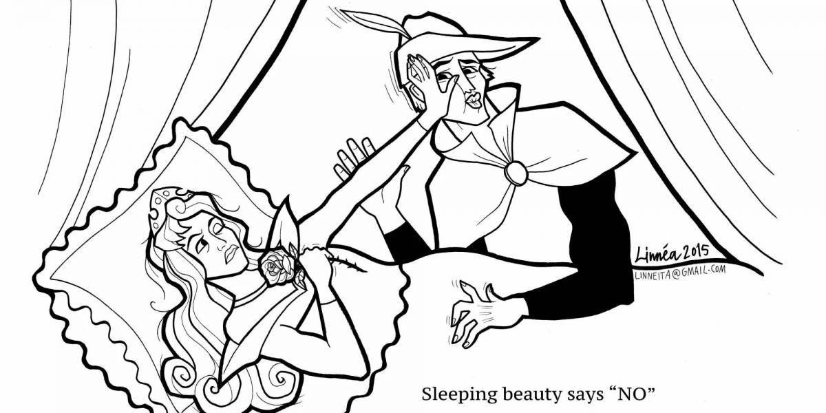 Exquisite sleeping beauty coloring charles perrault