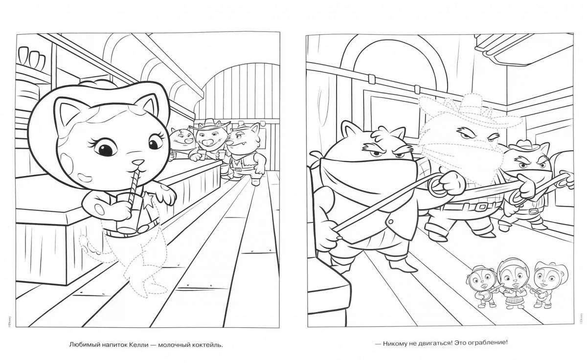 Adorable magic garage coloring page