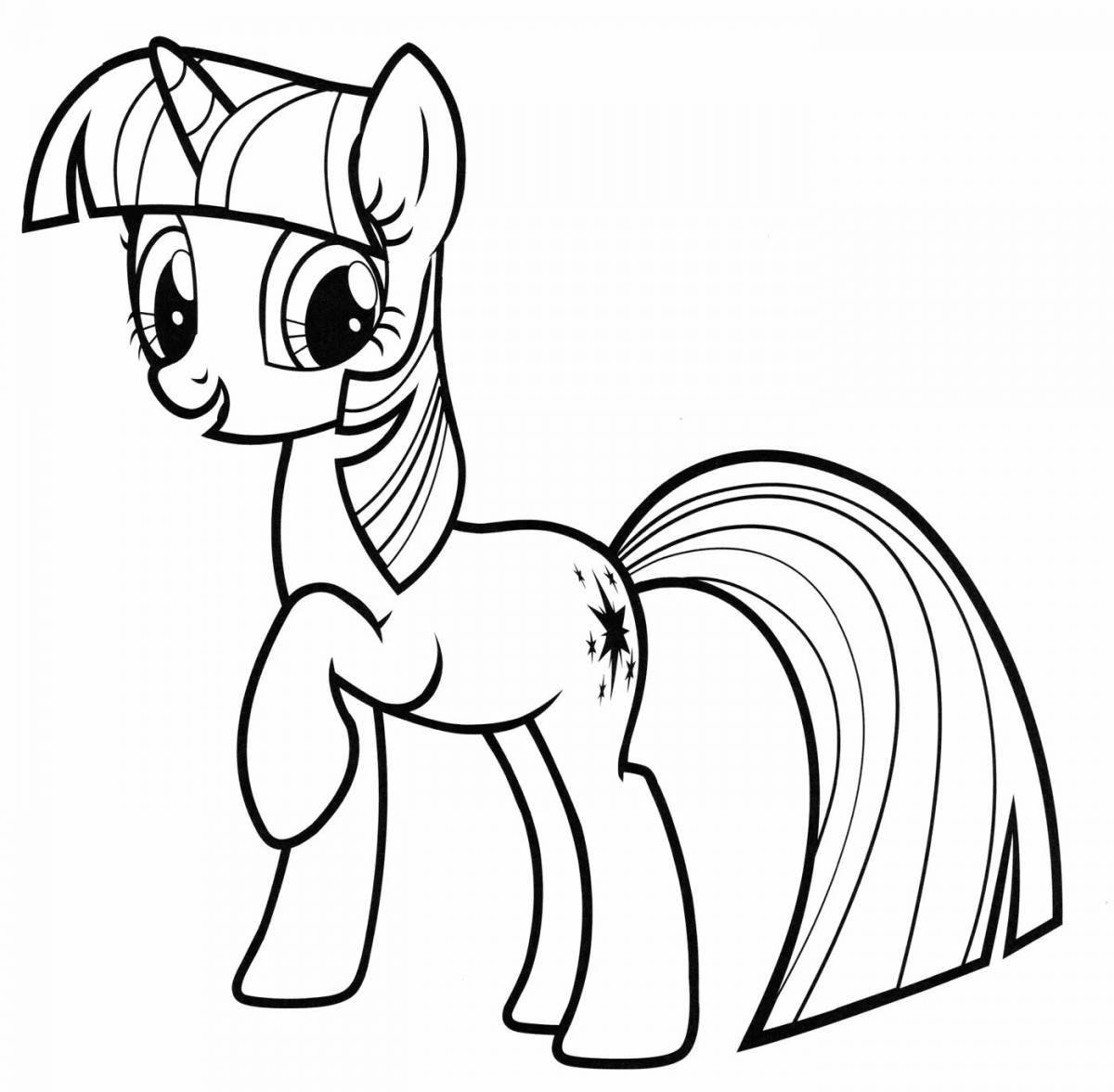 Coloring page sparkle and her friends