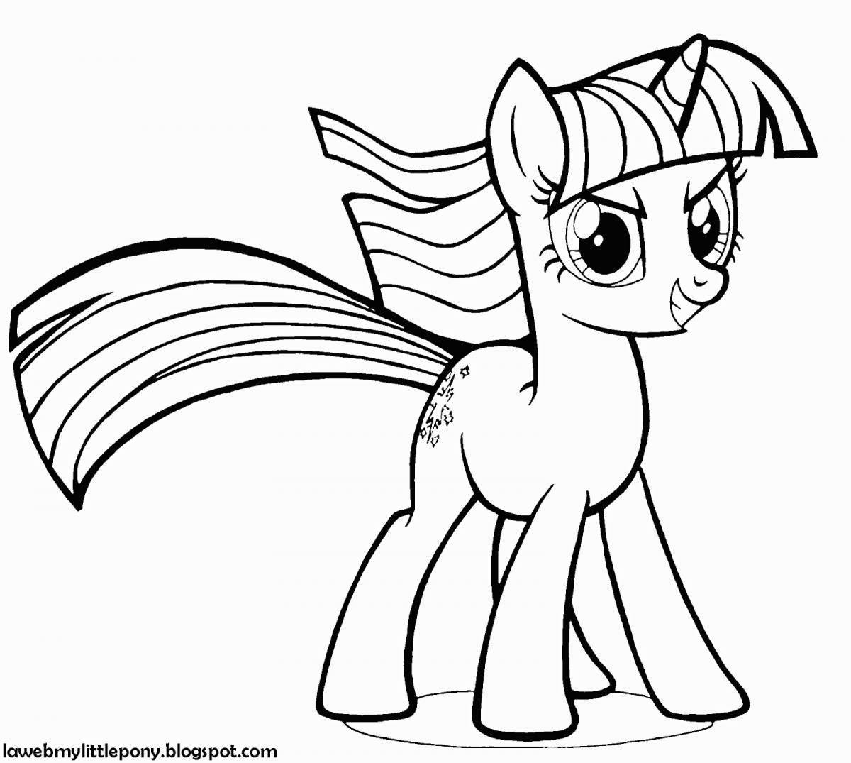 Animated coloring book sparkle and her friends