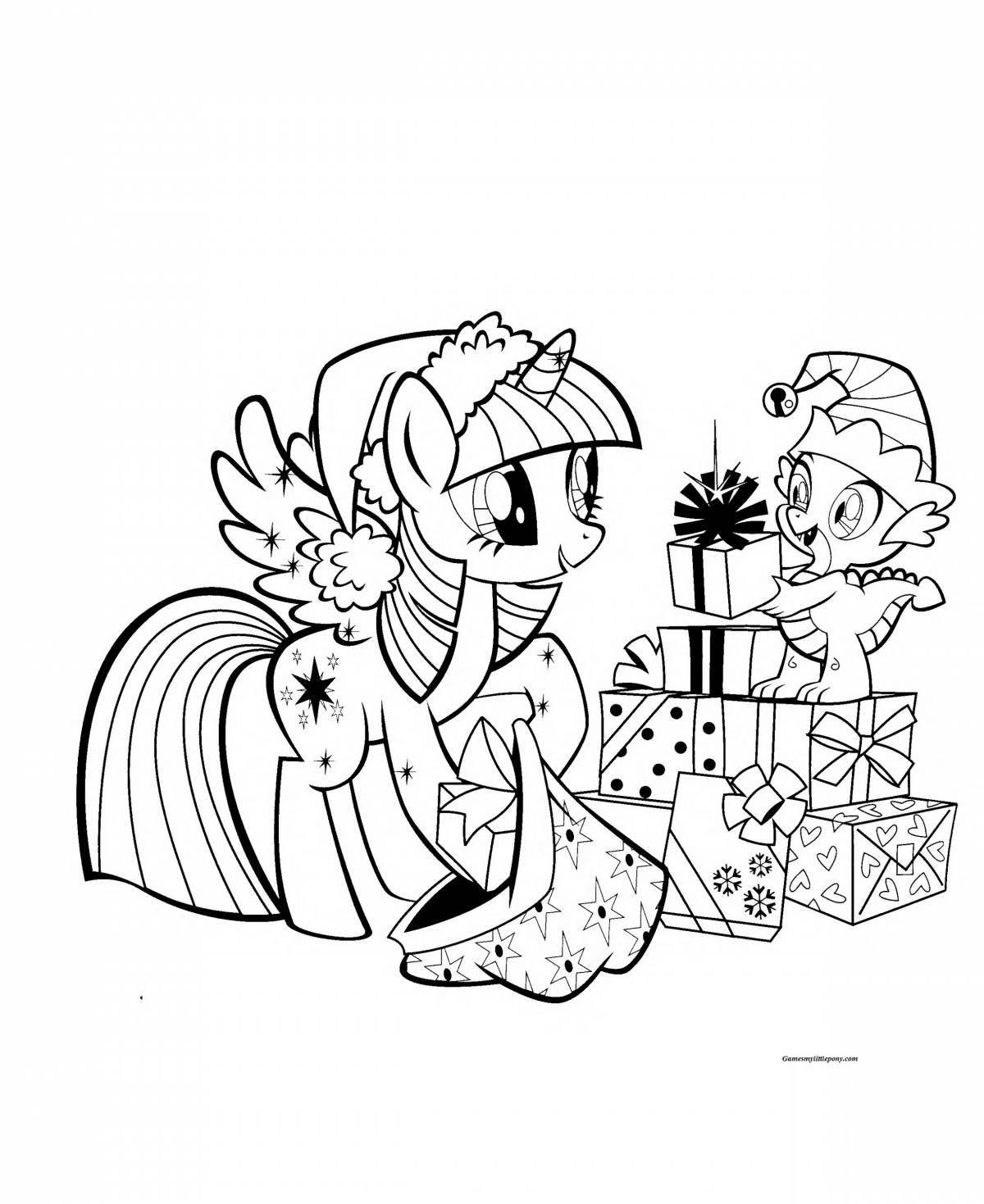 Coloring game time sparkle and her friends