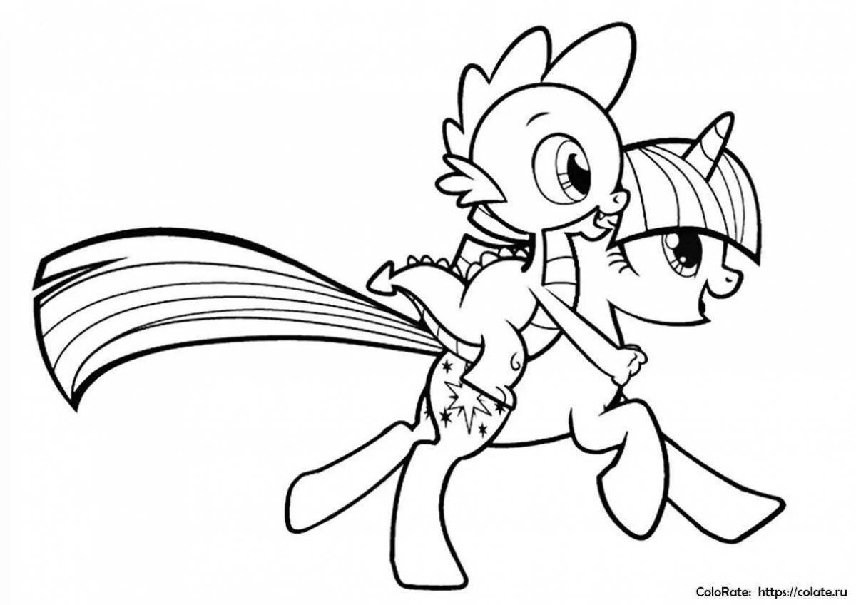 Beautiful coloring book sparkle and her friends