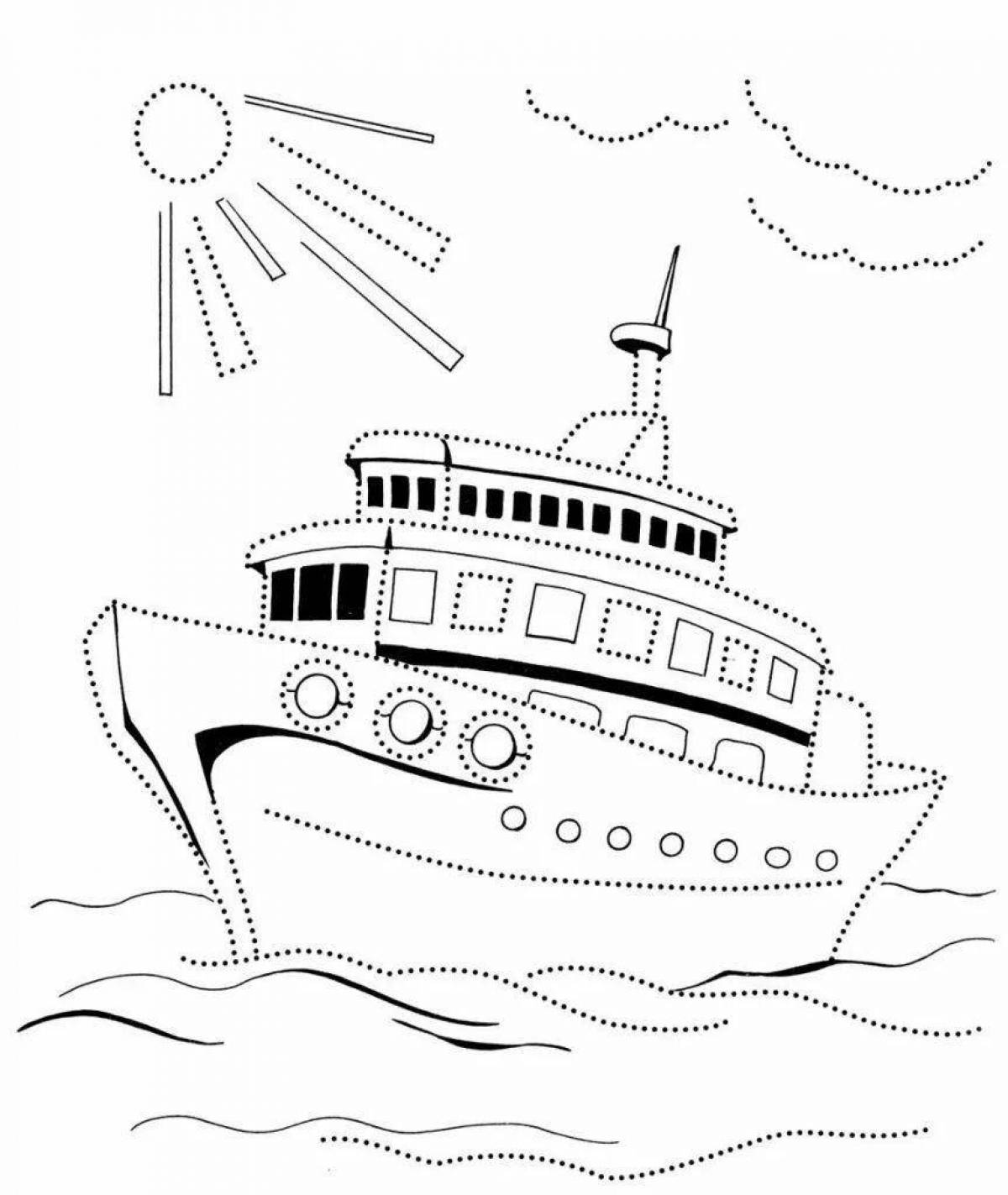 Coloring page funny air transport