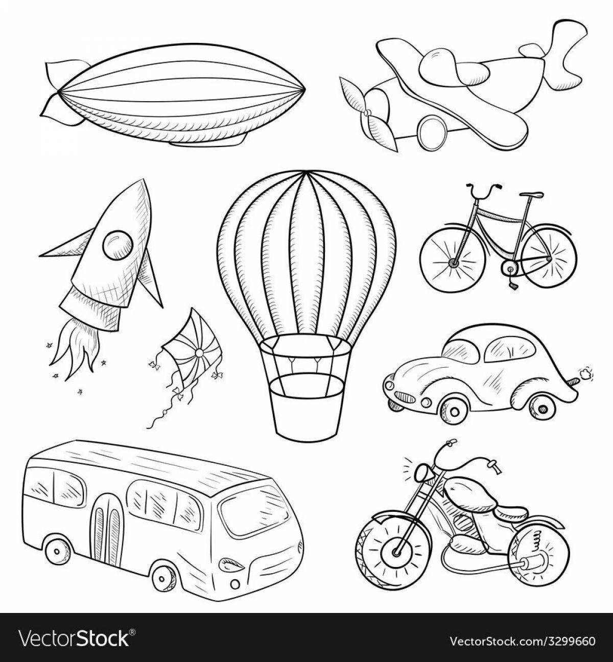 Glorious air transport coloring page