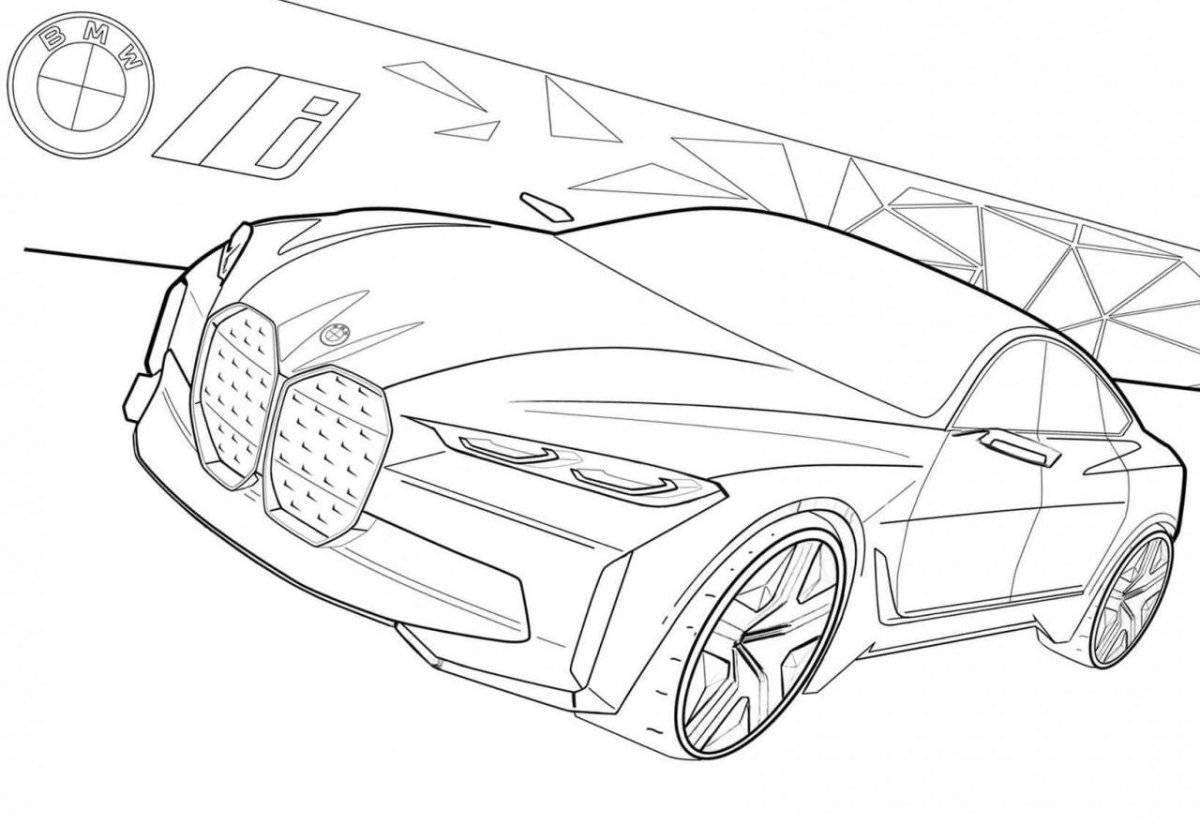 Colouring elegant car bmw i 8