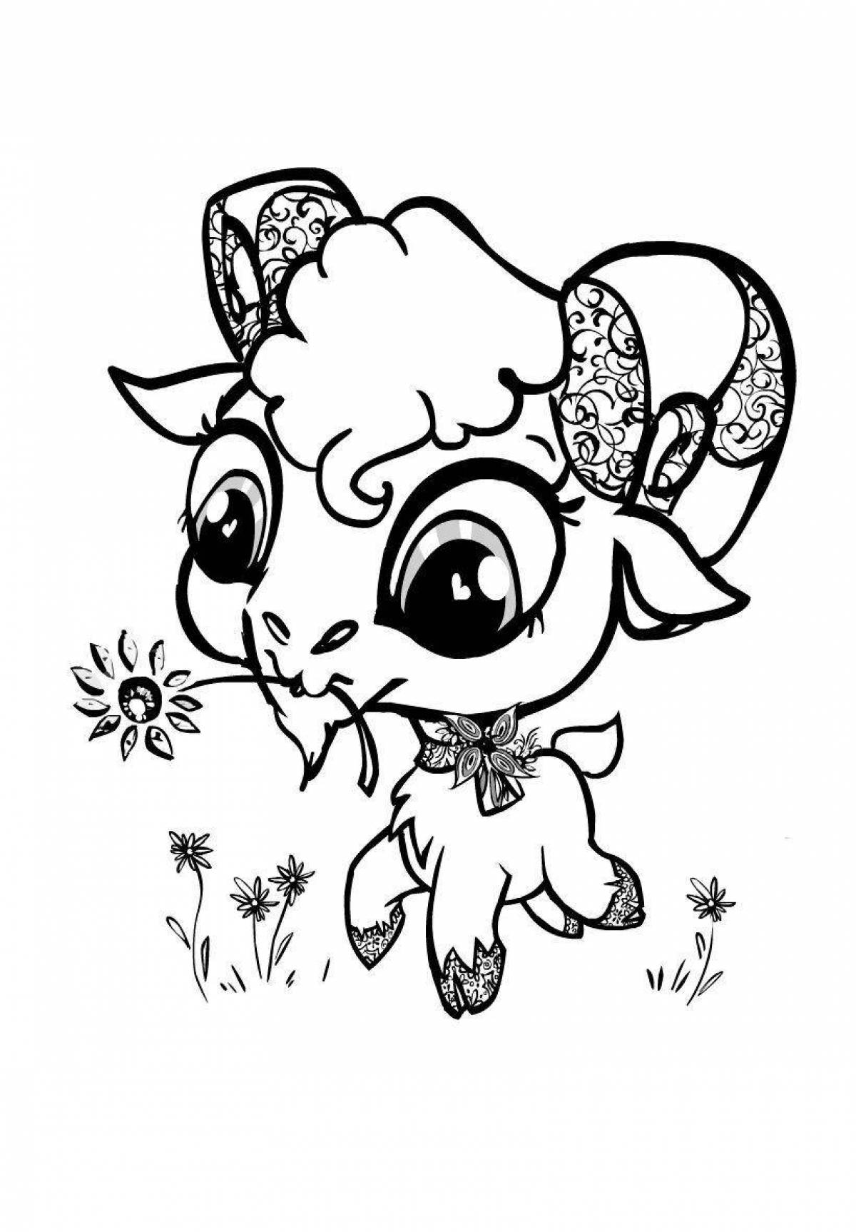Sky animal coloring book for girls