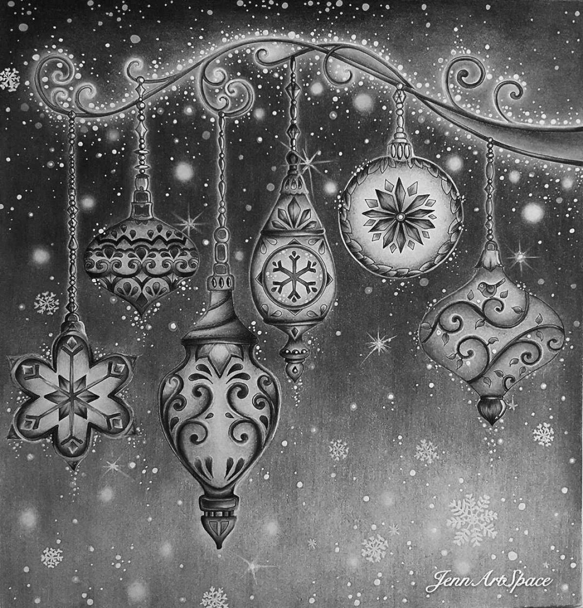 Photo Radiant joanna basford christmas miracles coloring page