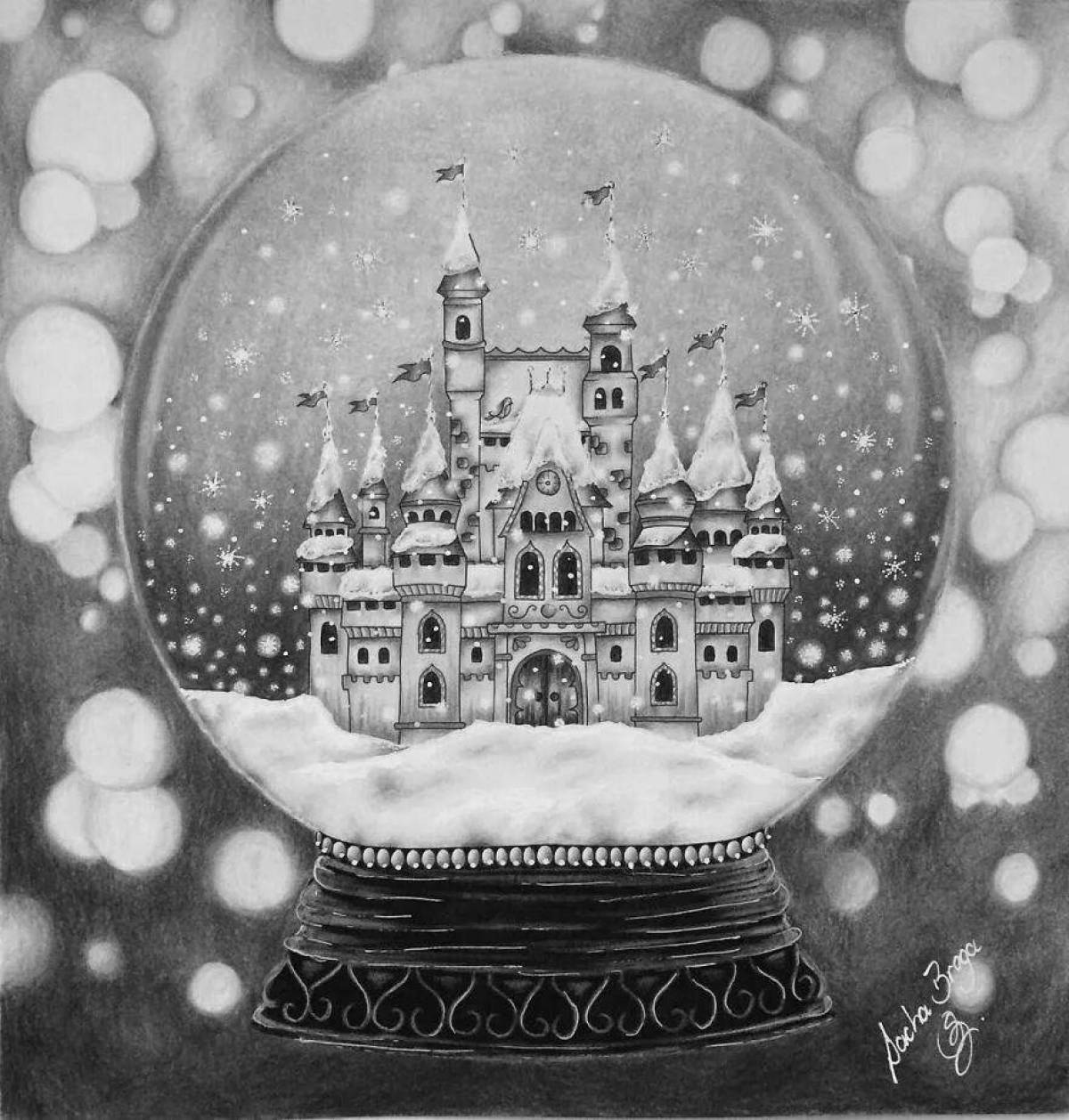 Великолепная раскраска «рождественские чудеса» джоанны басфорд