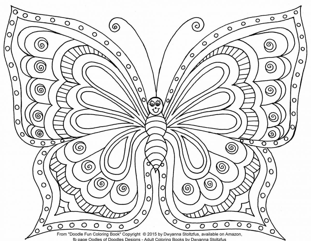 Amazing big butterfly coloring book