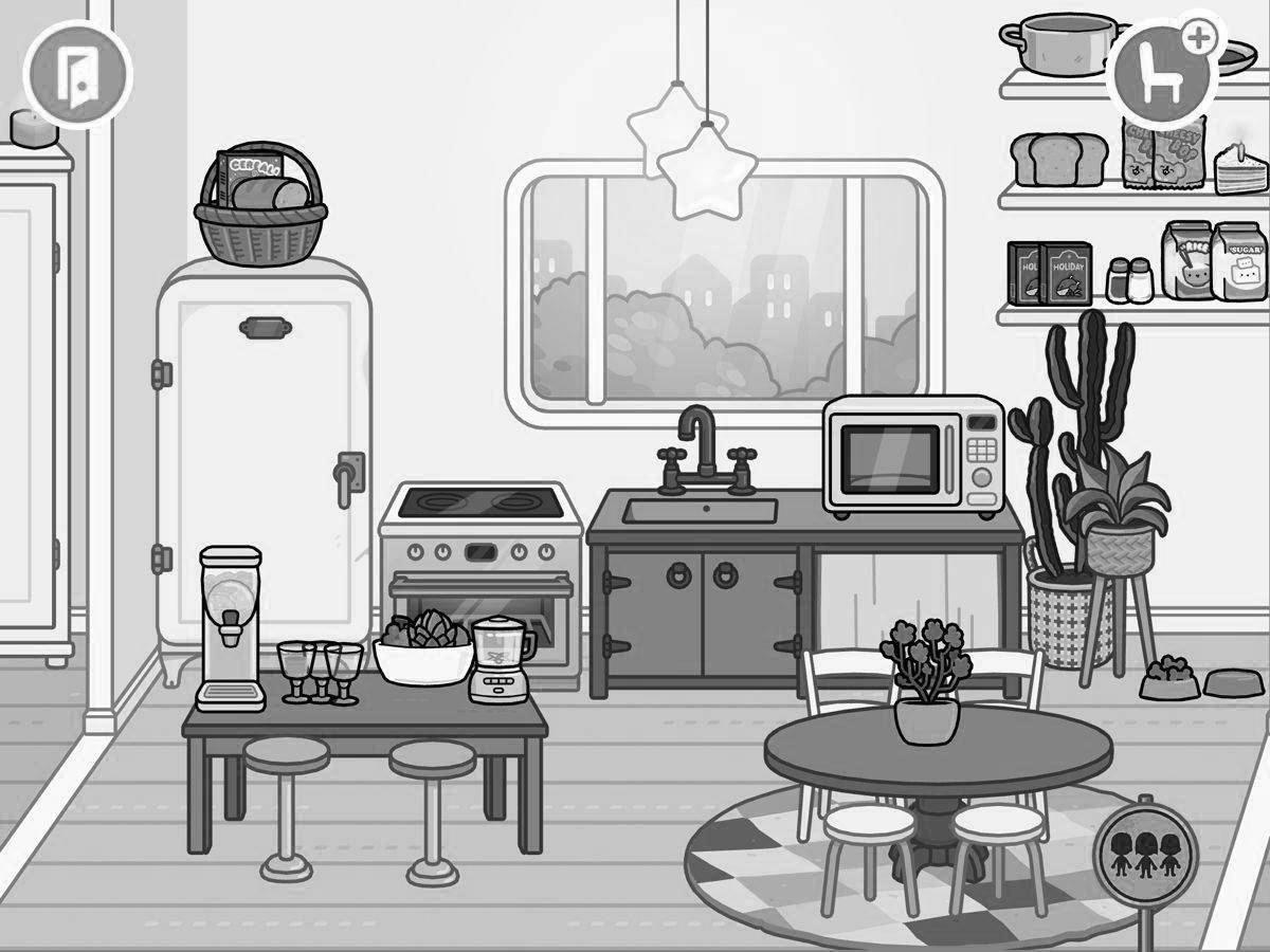 Adorable coloring of the sides of the room