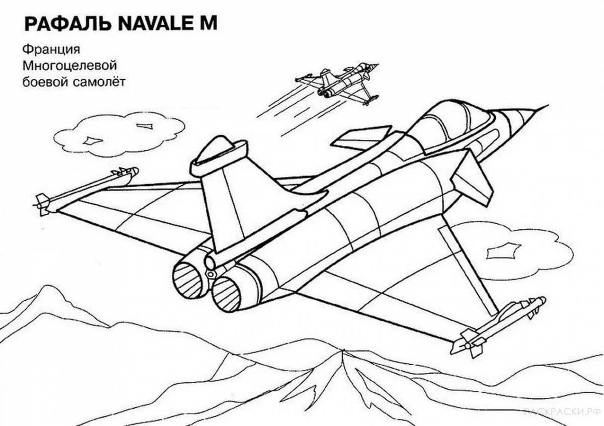 Awesome planes and helicopters coloring page