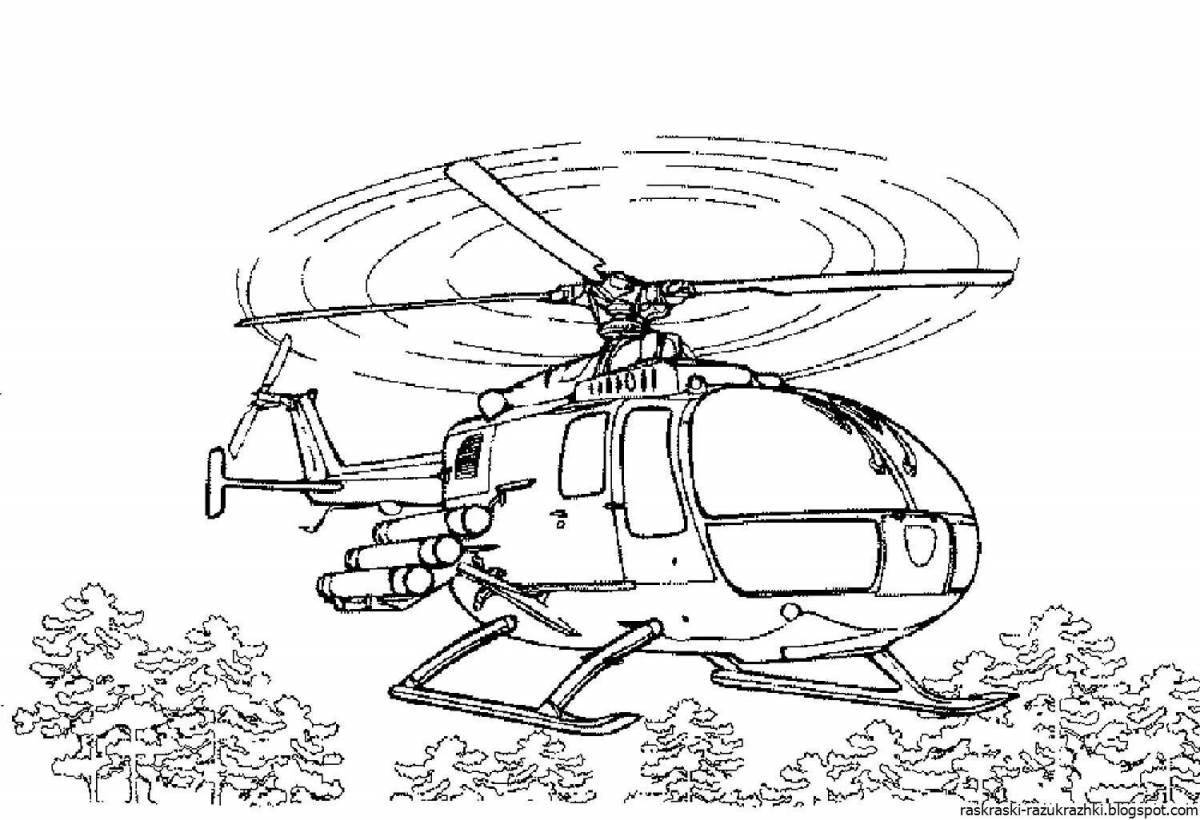 Coloring planes and helicopters