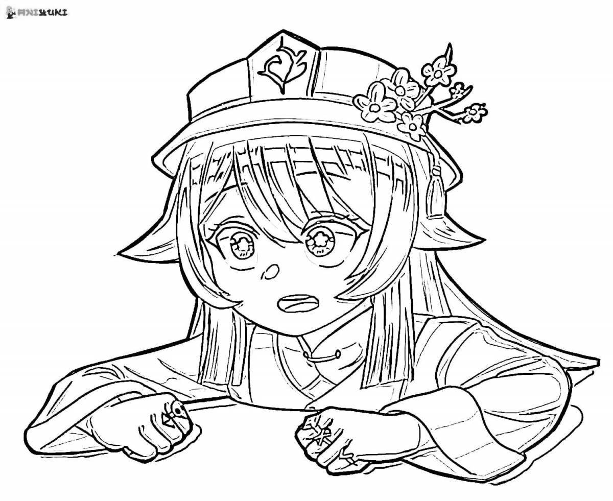 Hu tao wild coloring full length