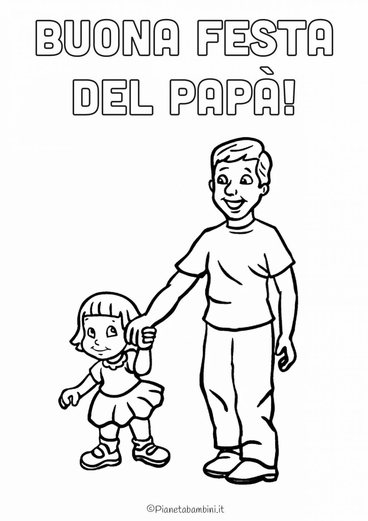 Fun coloring book for dad for dad's day