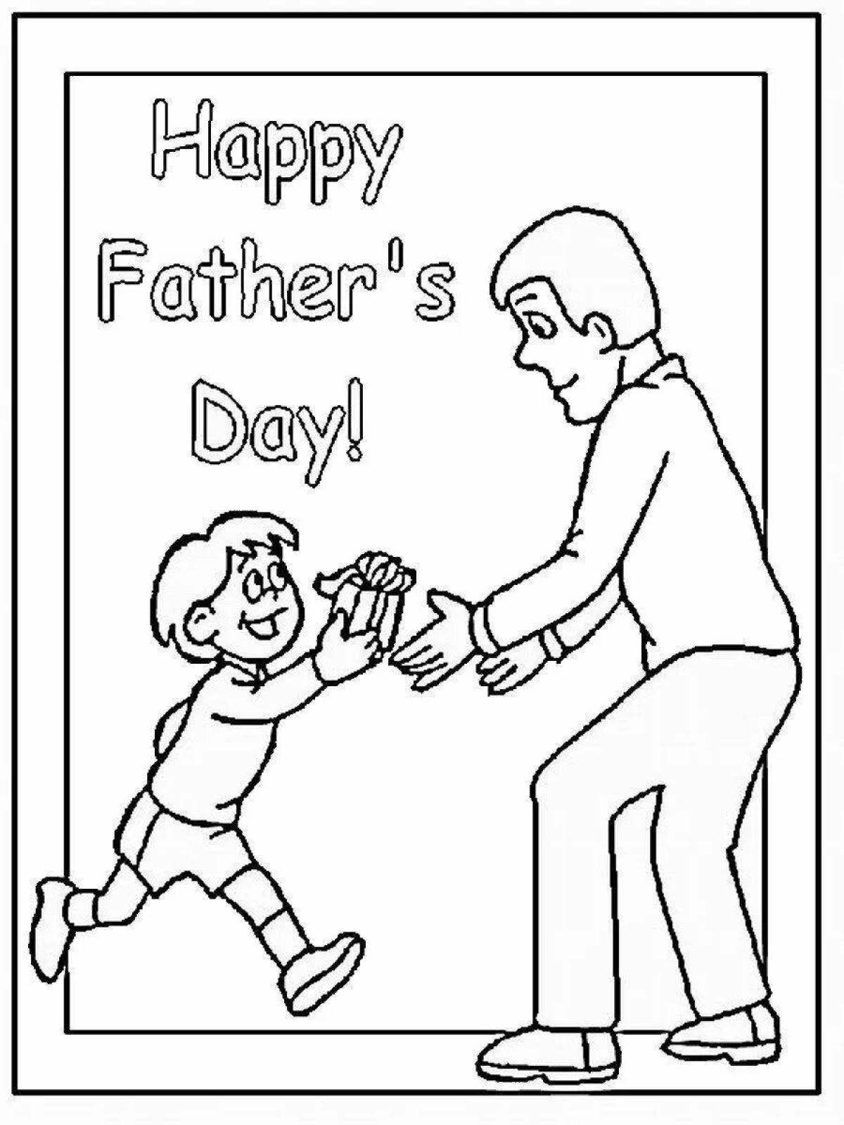 Cute coloring book for dad for dad's day
