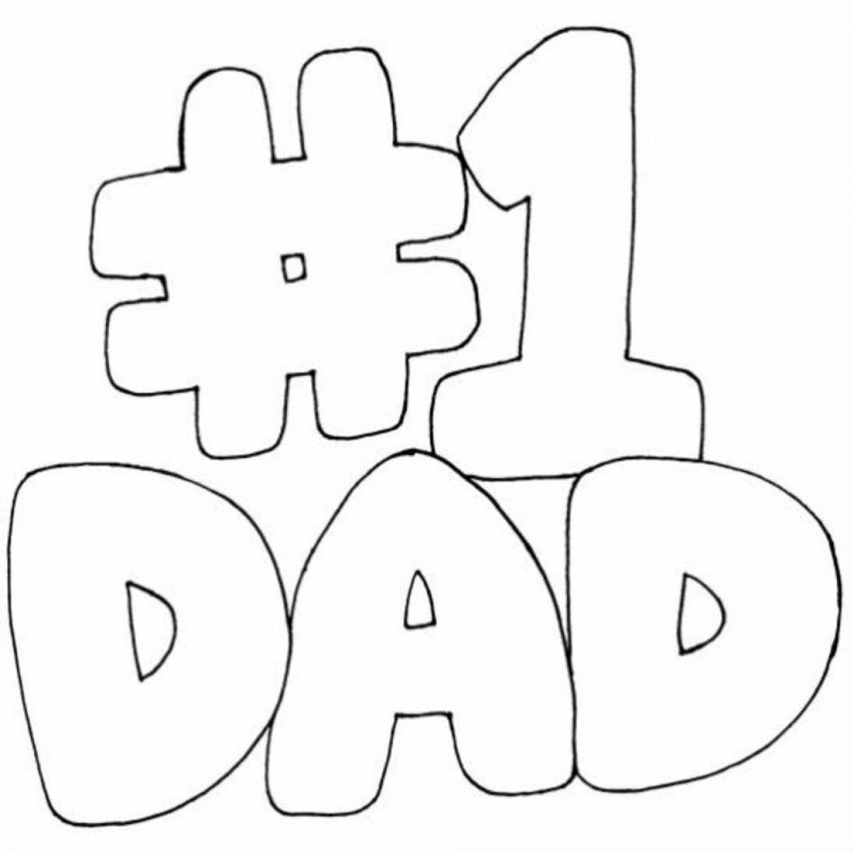 Playful dad coloring for dad's day