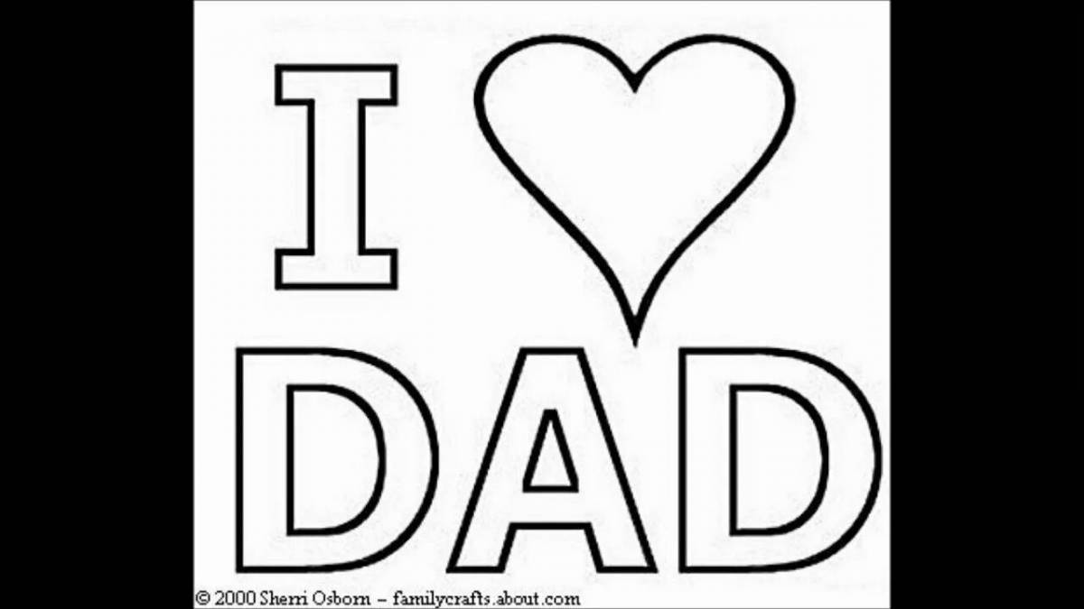 Unique coloring for dad for dad's day