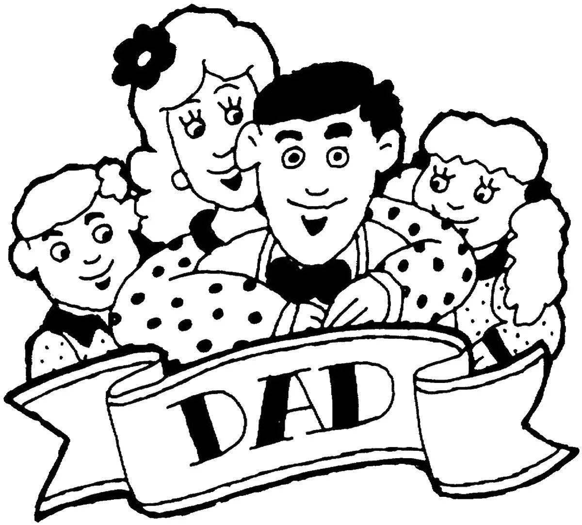 Fun coloring book for dad for dad's day