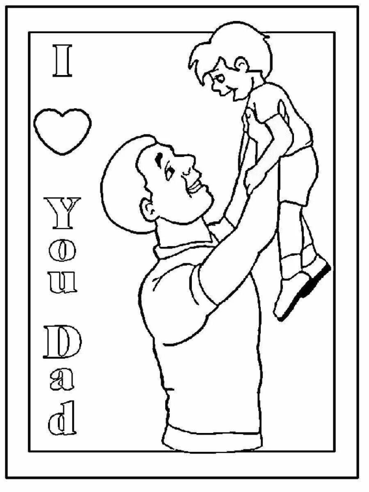 Dad's day coloring book