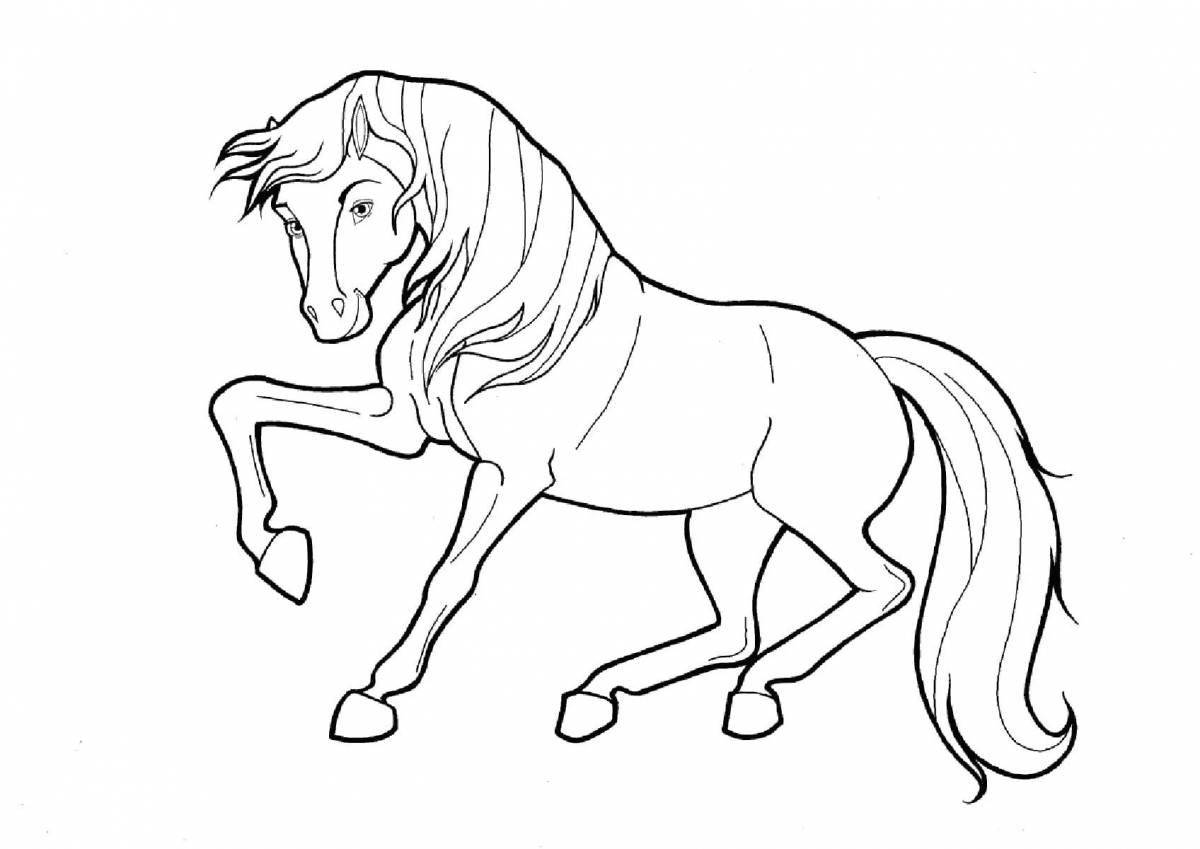 Balanced horse coloring pages