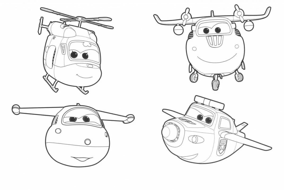 Vibrant superwings jet and friends coloring page