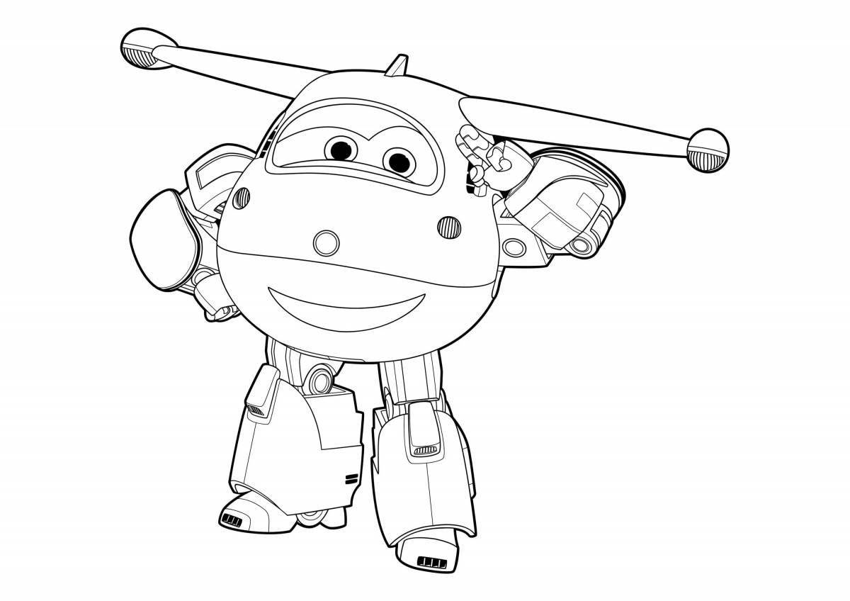 Coloring fabulous superwings jet and his friends