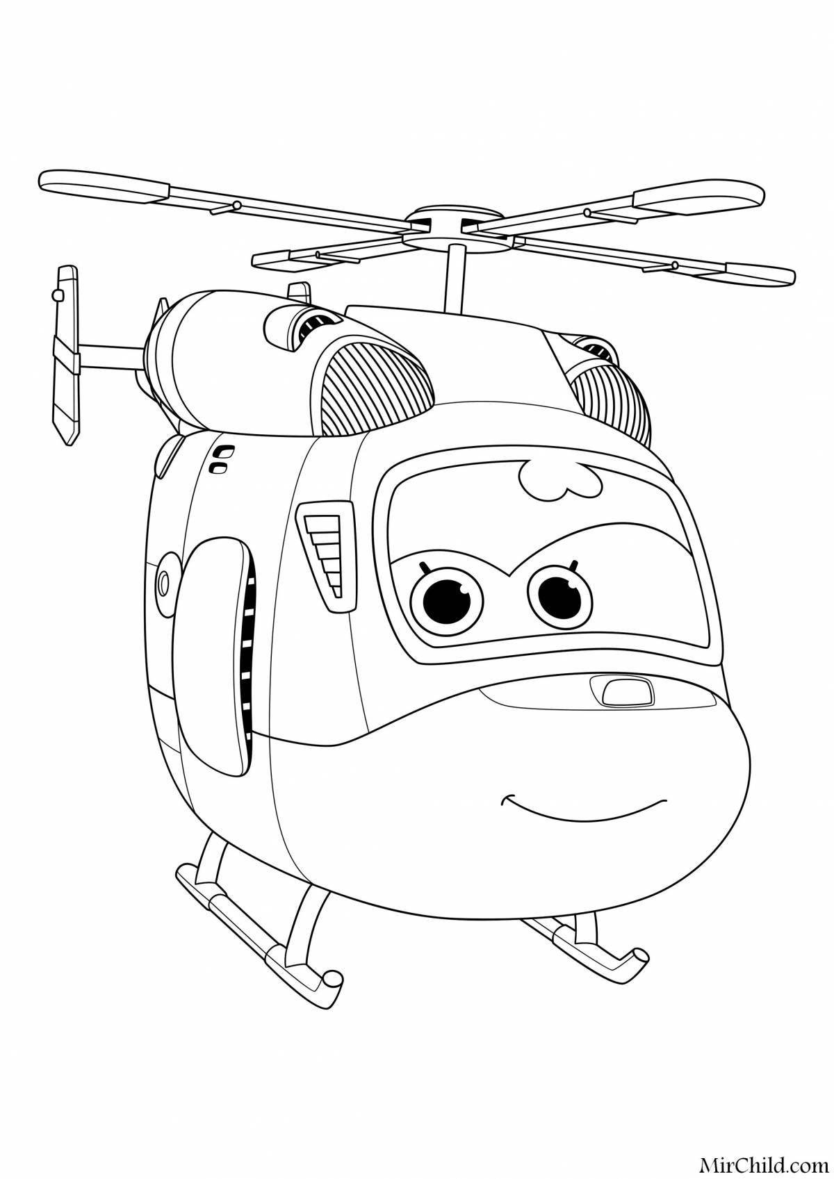Coloring page gorgeous superwings and his friends