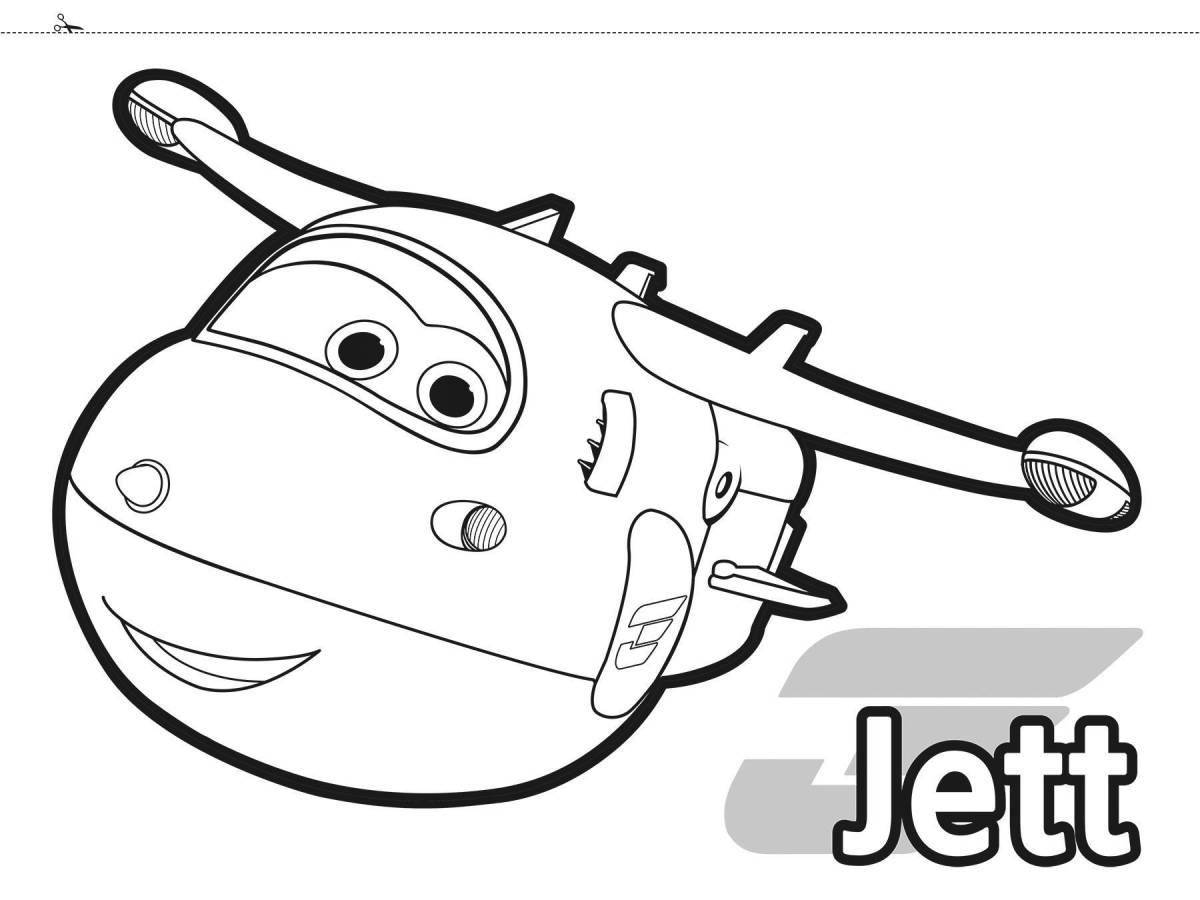 Fantastic plane superwings and his friends coloring page