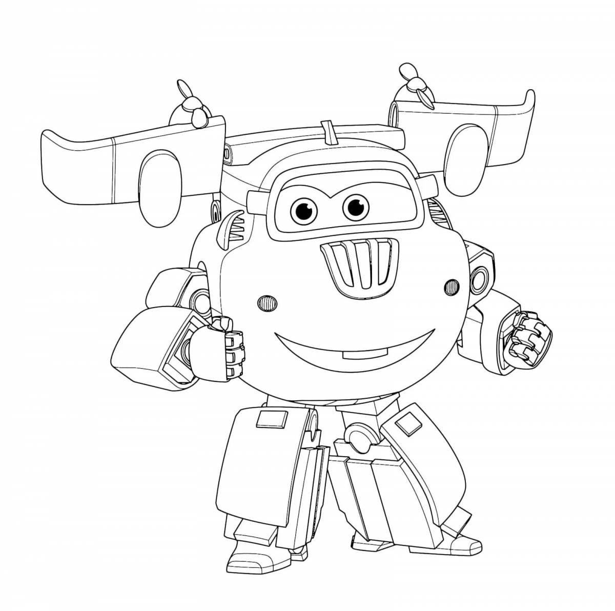 Coloring page impressive superwings and friends
