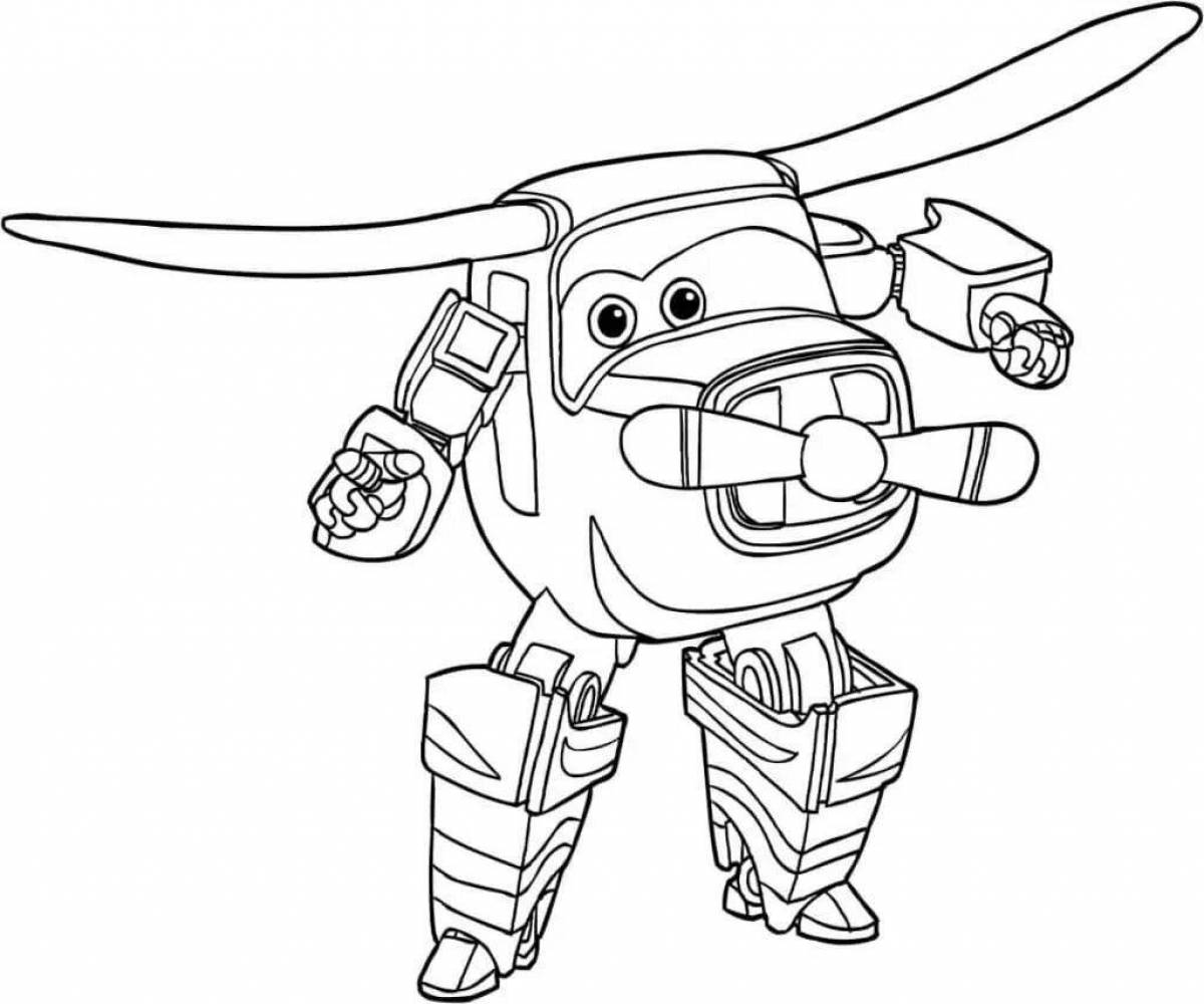 Jovial superwings jet and friends coloring page