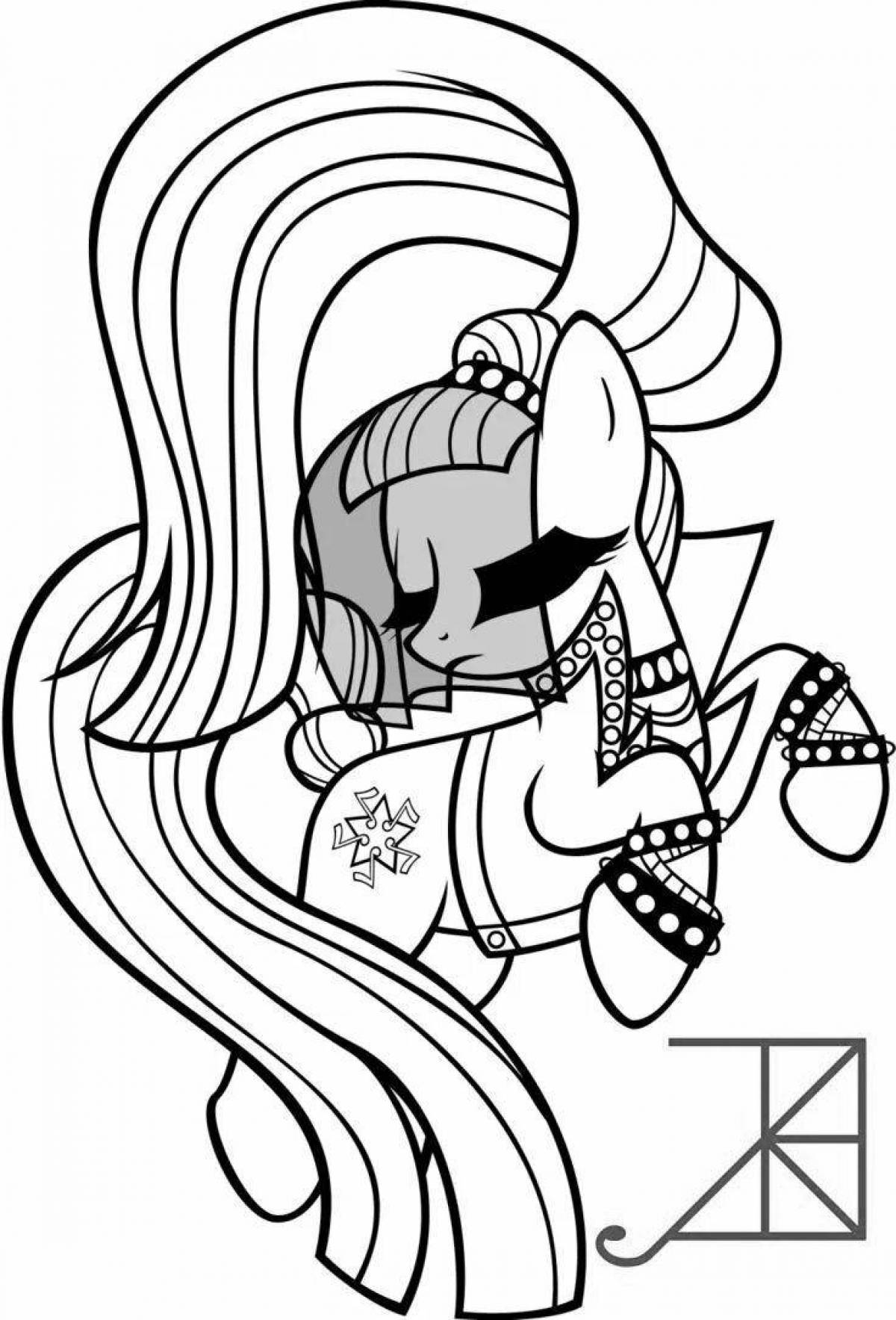 Coloring page savage my little pony