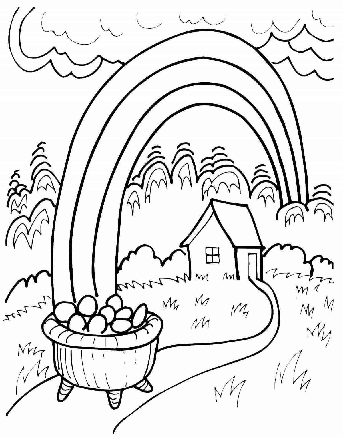 Great landscape for children 6-7 years old coloring book