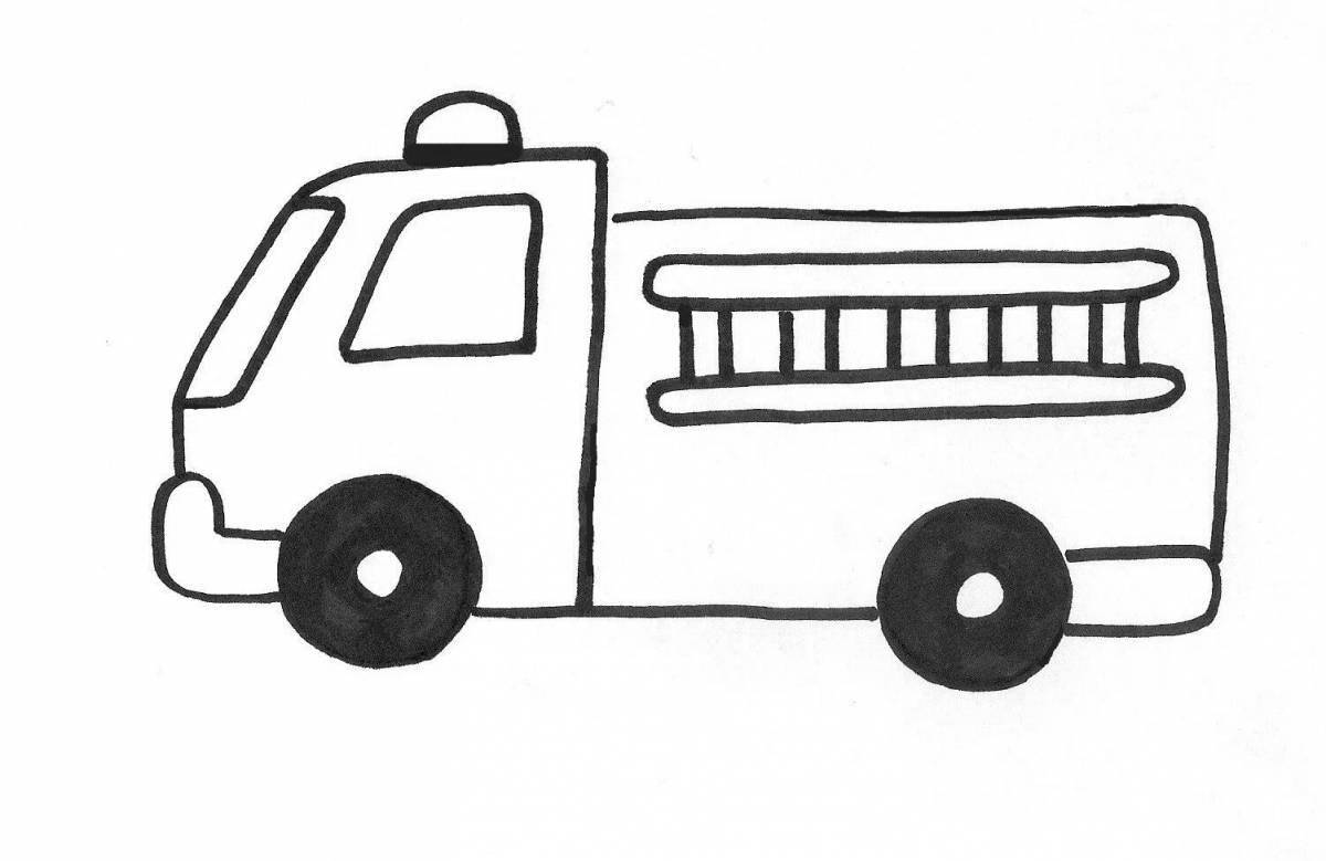 Jolly truck without wheels drawing