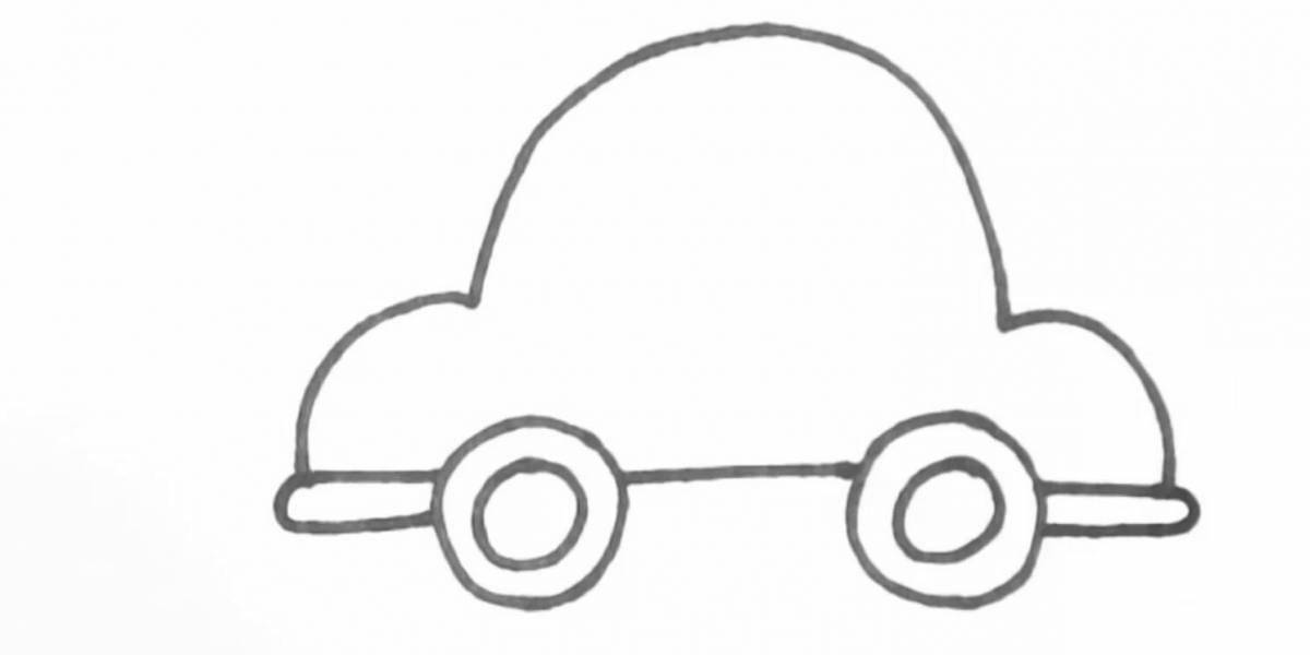 Animated drawing of a truck without wheels