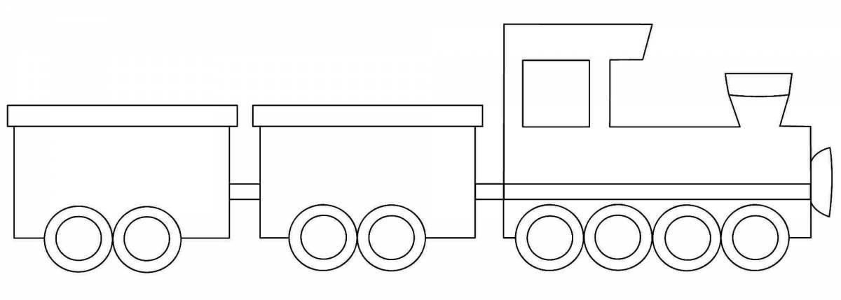 Tempting drawing of a truck without wheels