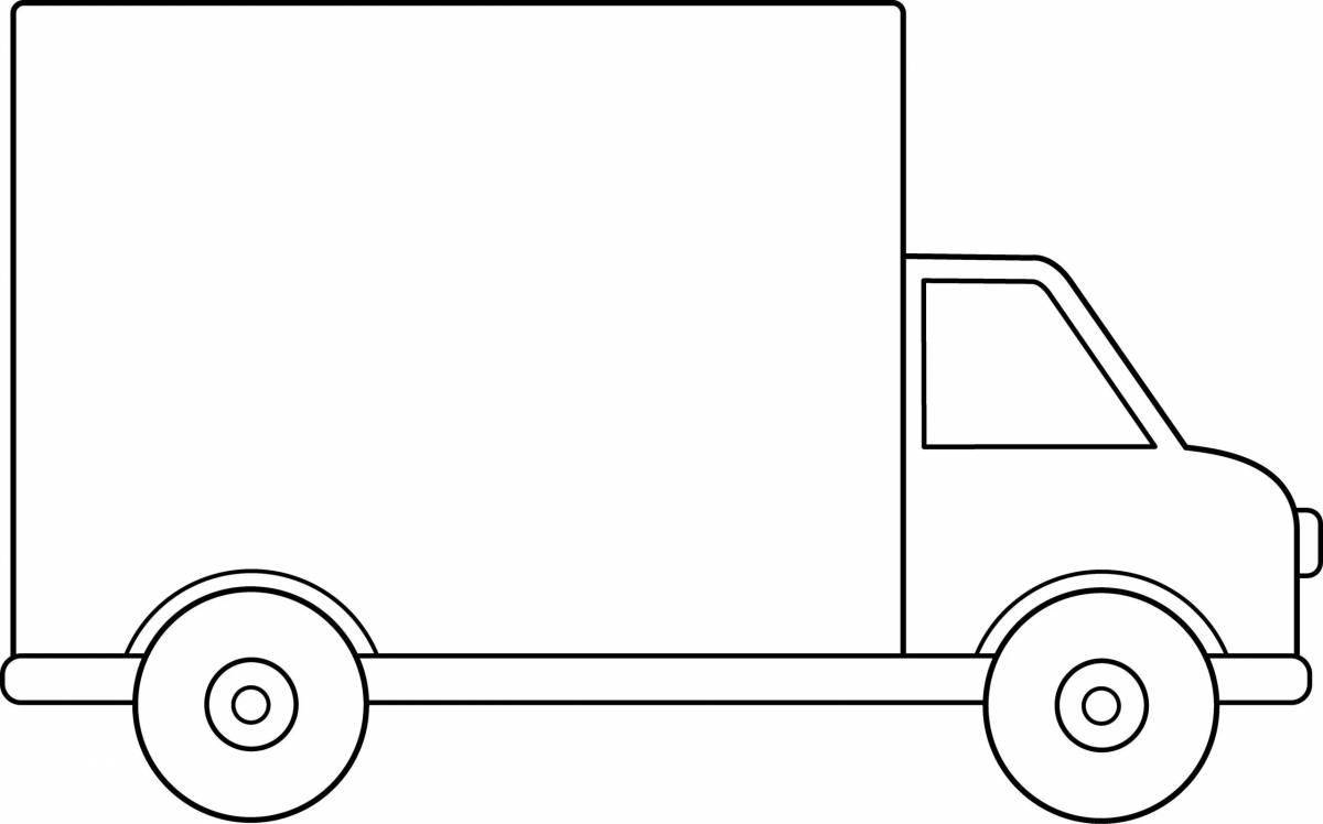 Amazing drawing of a truck without wheels
