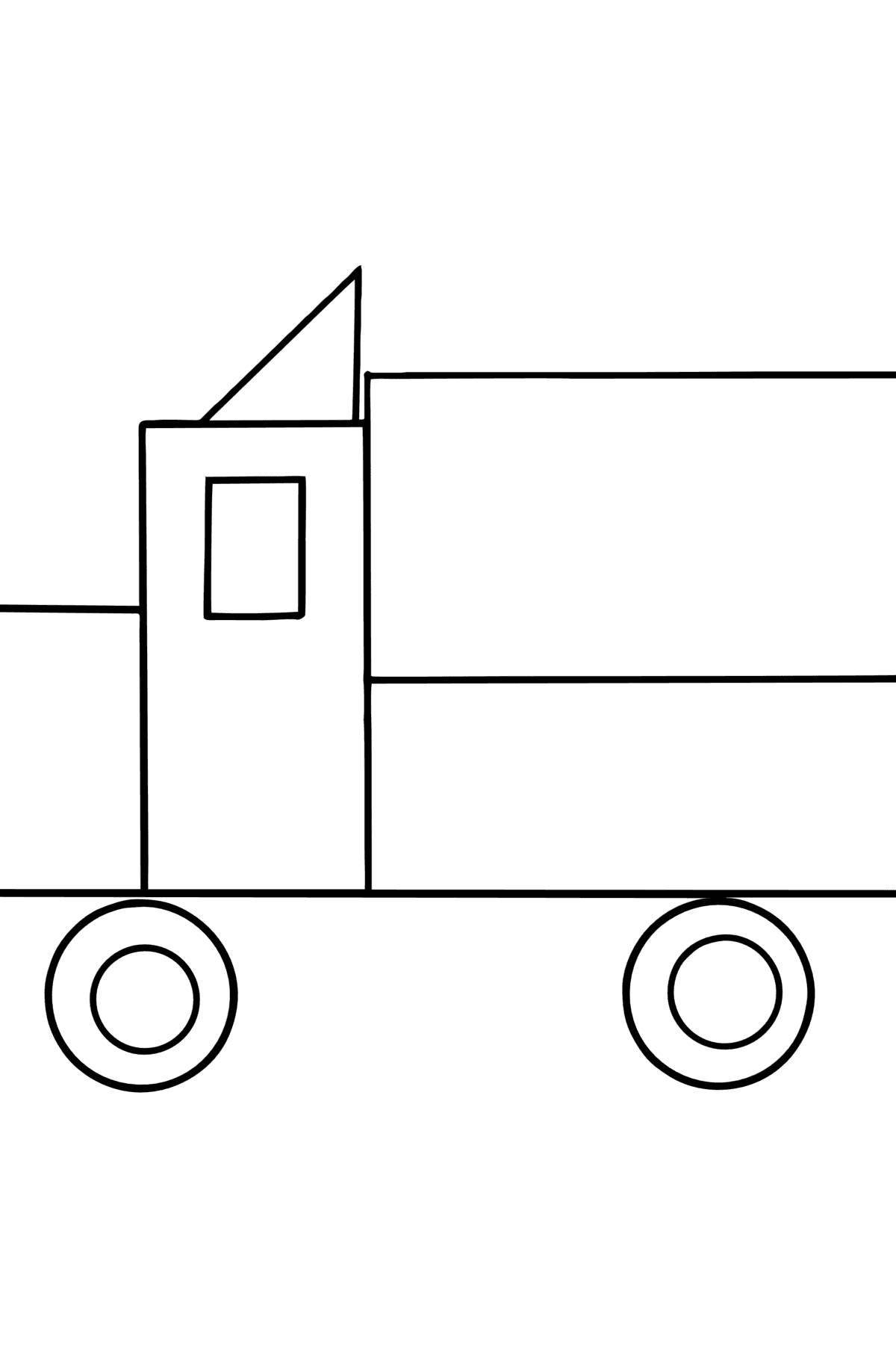 Изысканный грузовик без колес рисунок