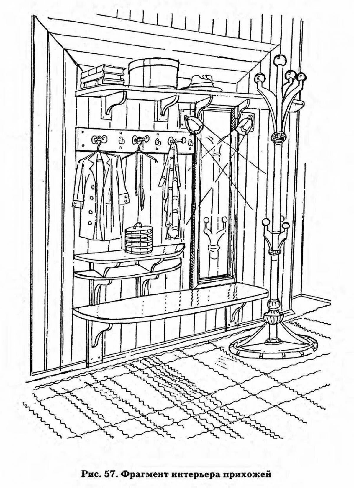 Прихожая рисунок. Прихожая. Наброски прихожей. Эскиз прихожей. Прихожая раскраска.