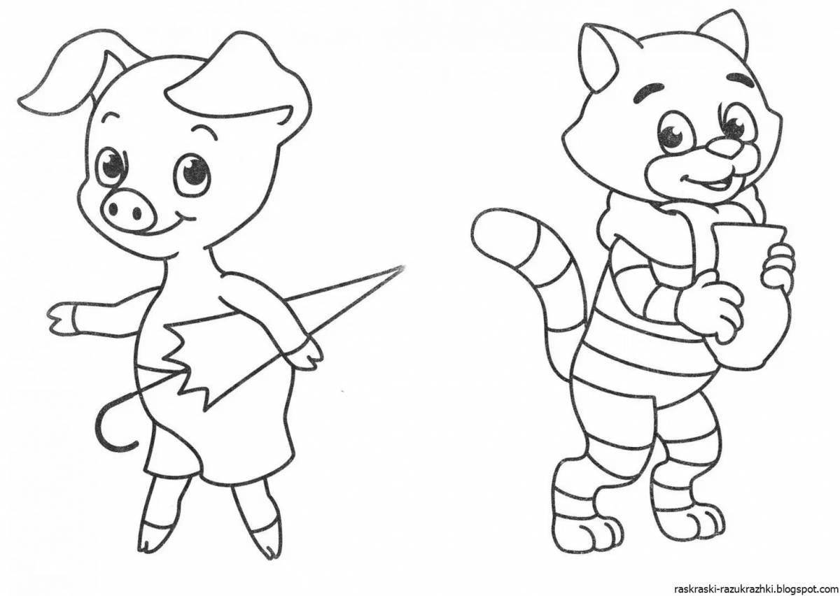 Bright two drawings on one sheet for children