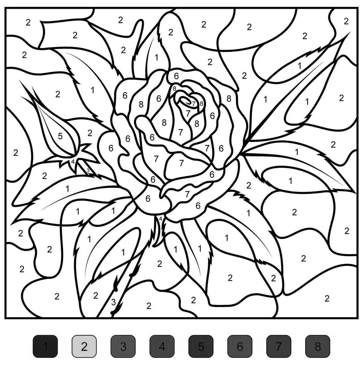 Involving coloring pages by phone numbers in English