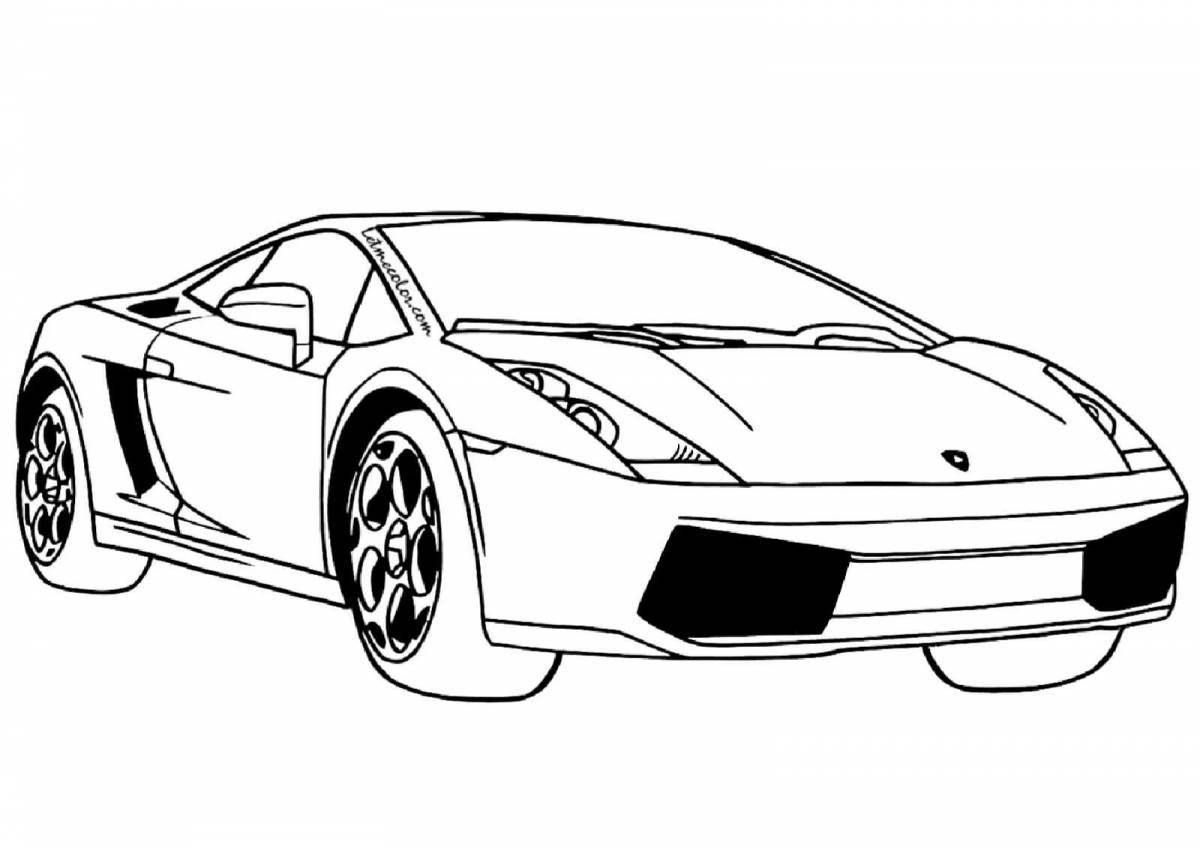 Amazing lambo coloring page