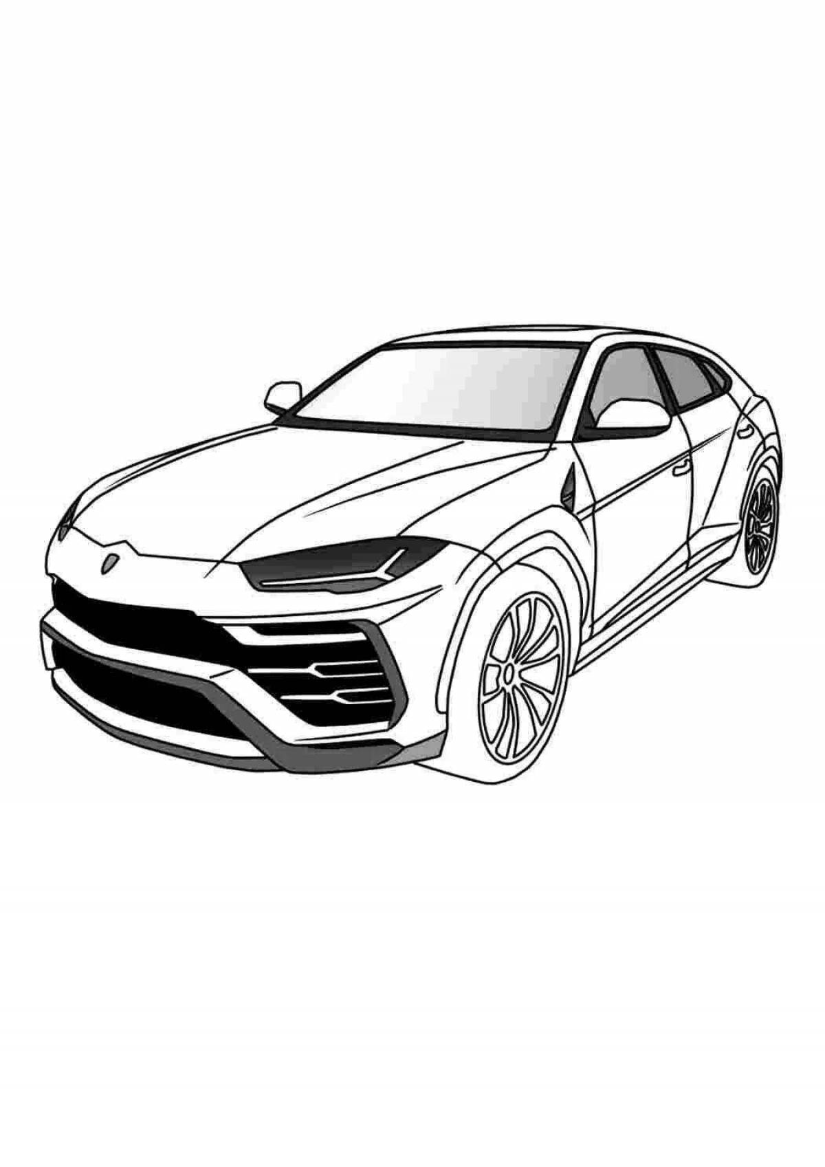 Coloring page gorgeous lambo